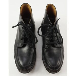Grenson Buster Split Apron Toe Low Derby Boot Men's Size 7 G Black Leather